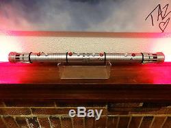 Star Wars Custom Dual Ended Darth Maul Lightsaber With Removable LED Blade +Sound