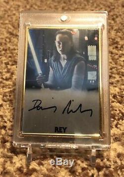 Star Wars Custom Framed Card Daisy Ridley Rey Auto Autograph Beckett COA BAS