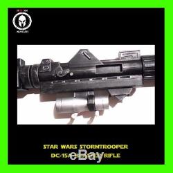 Star Wars Custom Painted Stormtrooper DC-15a Blaster Rifle Gun Cosplay Gun LARP