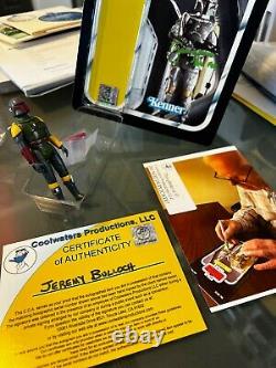 Star Wars Custom Rocket Firing Boba Fett figure autographed by Jeremy Bulloch