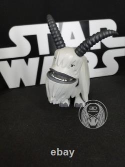 Star Wars Custom White-furred Bantha 3d resin printed compatible w. All bricks