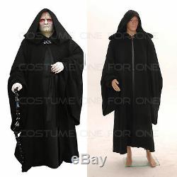 Star Wars Darth Sidious Cosplay Costume Outfit Black