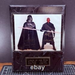 Star Wars Darth Vader & Maul David Prowse Ray Park Signed Custom Sith Plaque