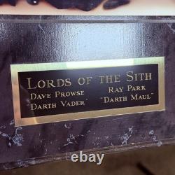 Star Wars Darth Vader & Maul David Prowse Ray Park Signed Custom Sith Plaque