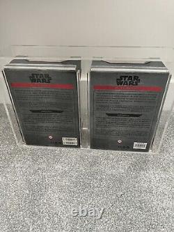 Star Wars Disney Elite Darth Maul custom graded both variants figures UKG 80
