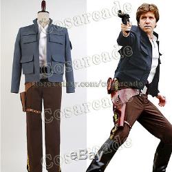 Star Wars Empire Strikes Back Han Solo COSplay Costume Jacket Attire Outfit Suit