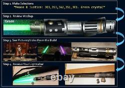 Star Wars Galaxy's Edge Custom Lightsaber + BONUS Crystal + Savi's Workshop