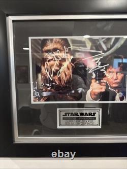 Star Wars Han Solo & Chewbacca Photo Limited Signature Edition Custom Frame