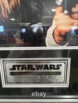 Star Wars Han Solo & Chewbacca Photo Limited Signature Edition Custom Frame
