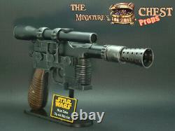 Star Wars Han Solo DL-44 Blaster Prop Replica & Stand Painted by TMC Team