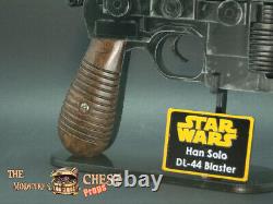 Star Wars Han Solo DL-44 Blaster Prop Replica & Stand Painted by TMC Team