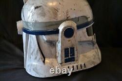 Star Wars Helmet Full Size Clonetrooper Custom Painted Battle Damage White Blue