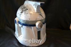 Star Wars Helmet Full Size Clonetrooper Custom Painted Battle Damage White Blue