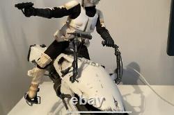 Star Wars Hot Toys Mandalorian Scout Trooper & Custom Speeder Bike
