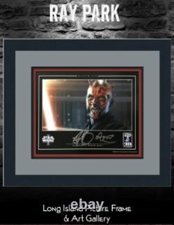 Star Wars I Ray Park Darth Maul Signed Official Pix Custom Framed