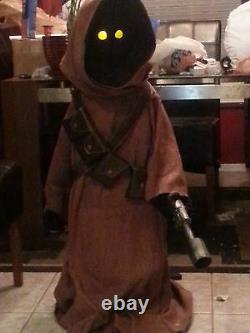 Star Wars Life Size Custom Jawa Prop (Version 3 voice chip, 8 pouches, torch)