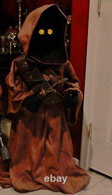 Star Wars Life Size Custom Jawa Prop (Version 3 voice chip, 8 pouches, torch)