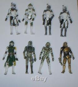 Star Wars Lot Of 8 Custom Realistic Clone Trooper Figures Loose 3.75