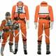 Star Wars Luke Skywalker Pilot Cosplay Costume Halloween(no Boots Helmet)