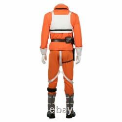 Star Wars Luke Skywalker Pilot Cosplay Costume Halloween(NO Boots helmet)