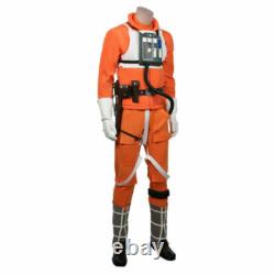 Star Wars Luke Skywalker Pilot Cosplay Costume Halloween(NO Boots helmet)