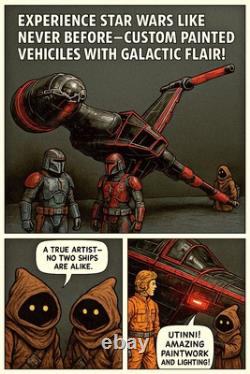 Star Wars Nocturne Scythe B-Wing Heavy Striker Custom 118 Hand-Painted One-Off