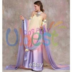 Star Wars Queen Padme Amidala Costume Cosplay Dress Women's Outfit