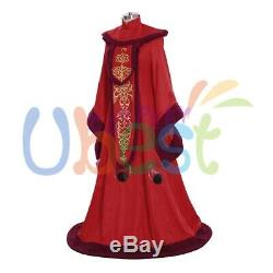 Star Wars Queen Padme Amidala Costume Cosplay Red Suit Women's Outfit