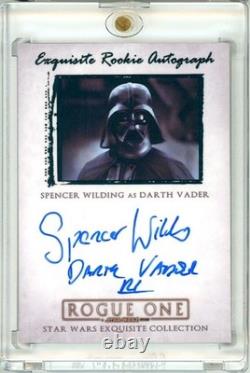 Star Wars Rogue One Exquisite Custom Spencer Wilding Darth Vader Autograph JSA