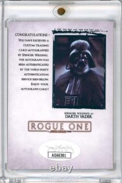 Star Wars Rogue One Exquisite Custom Spencer Wilding Darth Vader Autograph JSA