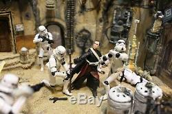 Star Wars Rogue One Jedha Skirmish Custom Diorama with 3.75 figures