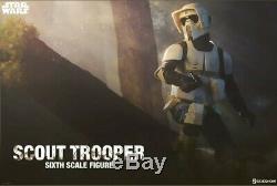 Star Wars Sideshow Collectibles Scout Trooper 16 Scale Figure custom rifle incl