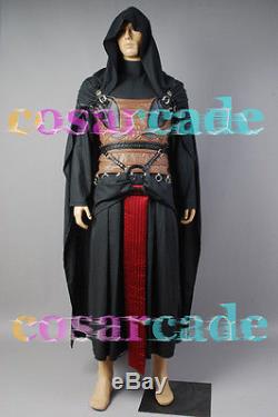 Star Wars Sith Dark Lord Darth Revan Cosplay Costume Uniform Outfit+Cape/Robe