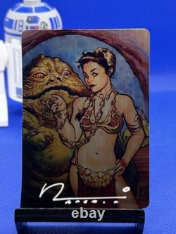 Star Wars Slave Leia Custom Metal Card by Chad Hardin SN 782