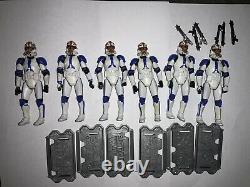 Star Wars The Clone Wars 501st Phase 2 Clone Trooper Lot (CUSTOMS)