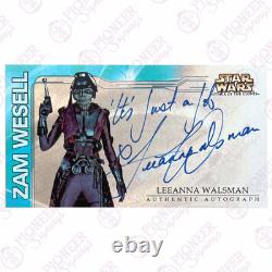 Star Wars'Zam Wesell' Custom Episode II Trading Card signed by Leeanna Walsm
