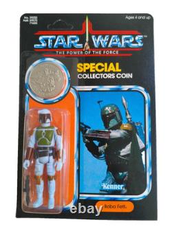 Star Wars boba Fett POTF Special Collectors Coin Carded 1984 Custom SLC