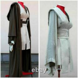 Star Wars cosplay Female Jedi Padawan Dres Uniform cape set custom made costume
