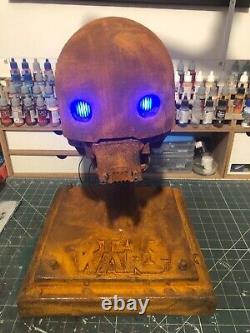 Star Wars large statue bust K2SO painted custom base light up eyes life sized