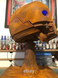 Star Wars large statue bust K2SO painted custom base light up eyes life sized