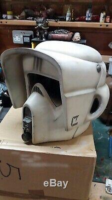Star wars Biker Scout trooper helmet -Full size Custom Painted To The Original