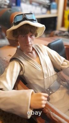 Star wars Luke Skywalker And Land Speeder Custom Shf Luke Figure