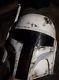 Star Wars White Boba Fett Helmet Custom With Blaster Gun. 1980 Style