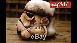 Star wars black series Stormtrooper helmets custom Painted Sandtrooper Weathered