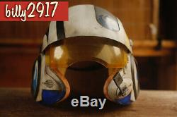 Star wars black series poe Dameron BLUE x-wing pilot helmet custom Painted