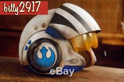 Star wars black series poe Dameron BLUE x-wing pilot helmet custom Painted