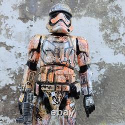 Storm Trooper Star Wars 18 Inch Figure Graffiti Custom Painted Art Toy Hoakser