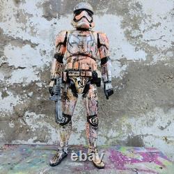 Storm Trooper Star Wars 18 Inch Figure Graffiti Custom Painted Art Toy Hoakser