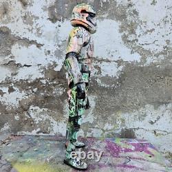 Storm Trooper Star Wars 18 Inch Figure Graffiti Custom Painted Art Toy Hoakser