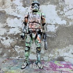 Storm Trooper Star Wars 18 Inch Figure Graffiti Custom Painted Art Toy Hoakser